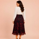 Falda Manzana Negro y Rojo- L