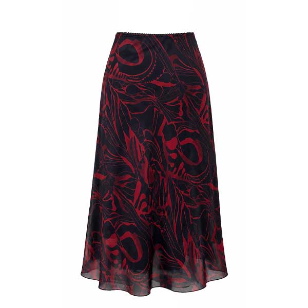 Falda Manzana Negro y Rojo- L