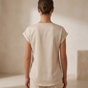 Blusa Express Beige y Amarillo Neon- L