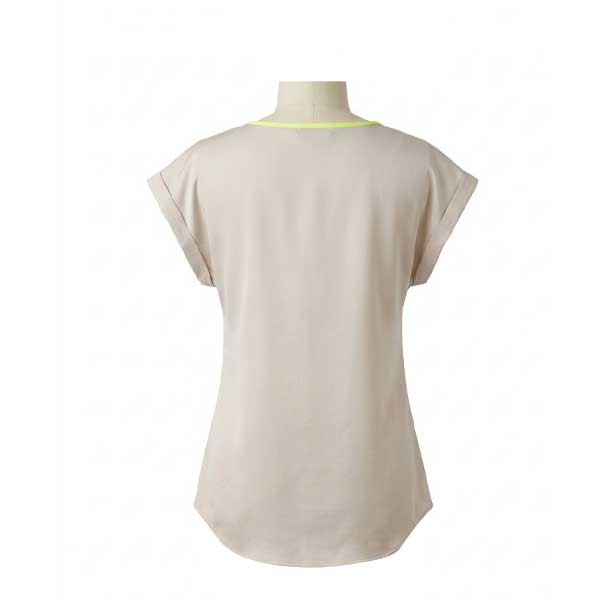 Blusa Express Beige y Amarillo Neon- L