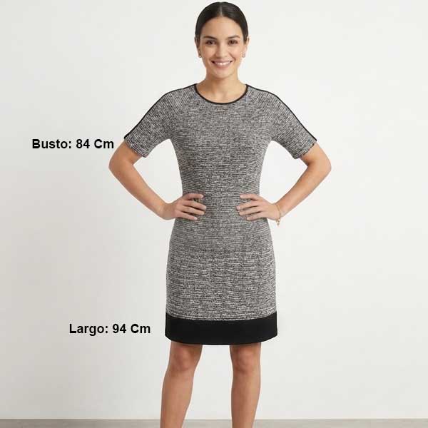 Vestido Love Ady Negro y Blanco-  M