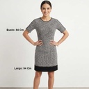 Vestido Love Ady Negro y Blanco-  M