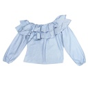 Blusa Guayaba Azul Claro- S