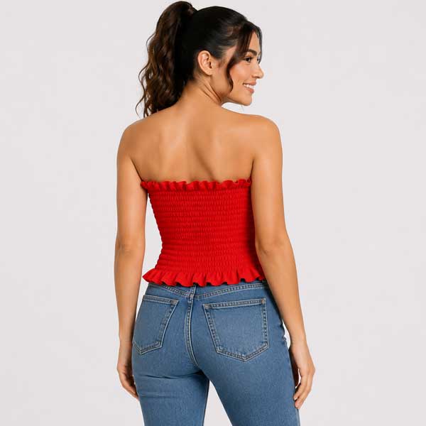 Top Fruncido Rojo- M