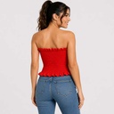 Top Fruncido Rojo- M