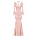 Vestido de Encaje Rosa- S