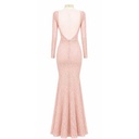 Vestido de Encaje Rosa- S