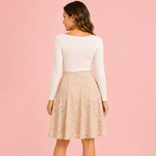 Falda Forever21 Nude- M
