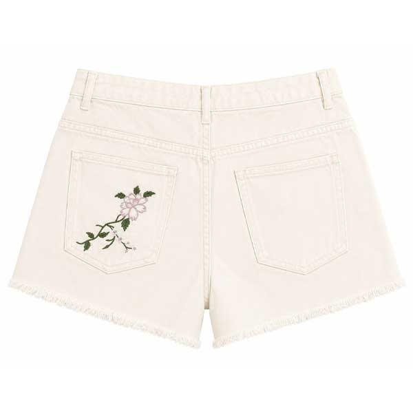 Short Zara Blanco Hueso- M