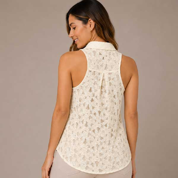 Camisa Forever21 Marfil- M