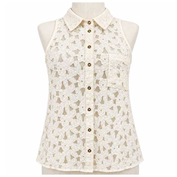 Camisa Forever21 Marfil- M