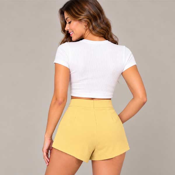 Falda Short AB Beige- M