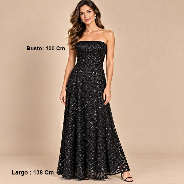 Vestido de Fiesta Negro- L