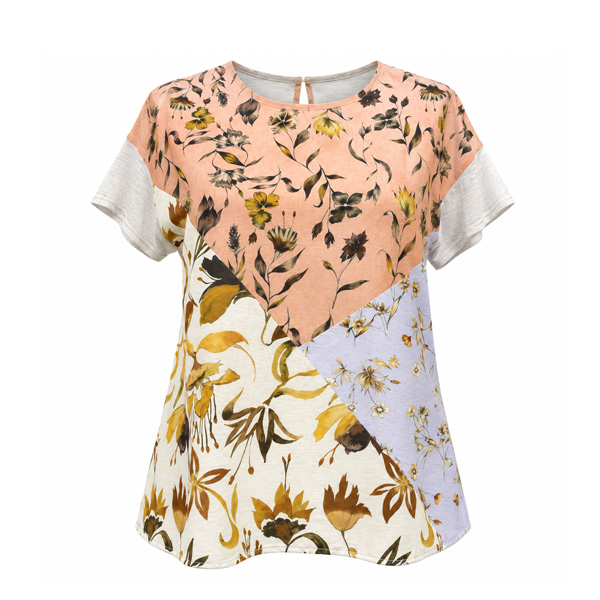 Blusa Zara Floral Nude- S