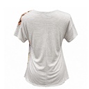 Blusa Zara Floral Nude- S