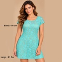 Vestido Aquamarina y Nude- S 