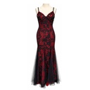 Vestido de Noche Estilo Gótico Glam- S 