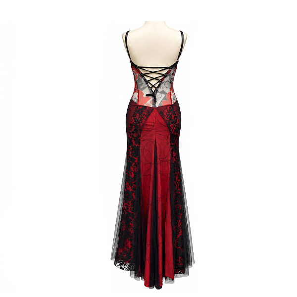 Vestido de Noche Estilo Gótico Glam- S 