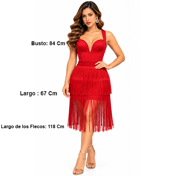 Vestido Rojo Intenso- M