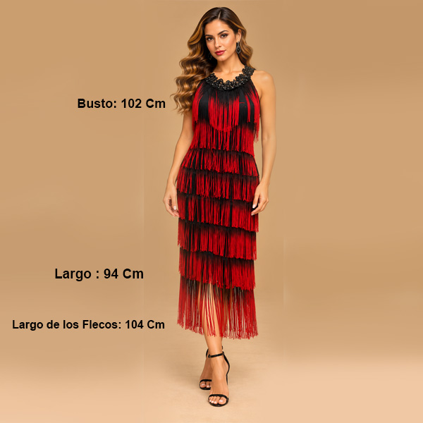 Vestido Fulvia Monti Rojo y Negro- M