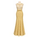 Vestido Largo de Fiesta Beige- S