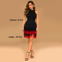 Falda Fulvia Monti Negro y Rojo- S