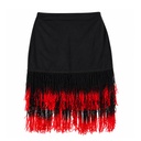 Falda Fulvia Monti Negro y Rojo- S