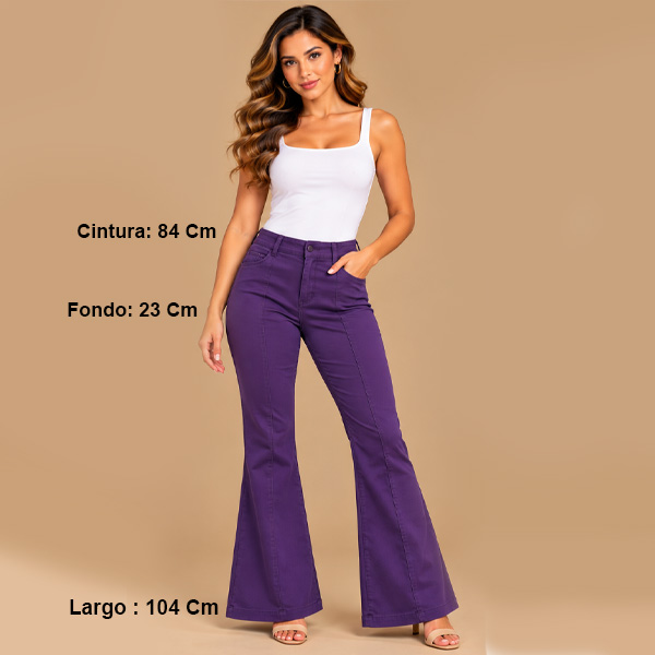 Pantalon Zara Morado- 28
