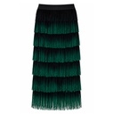 Falda Fulvia Monti Negro y Verde Cesped- S