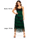 Vestido Fulvia Monti Negro y Verde Cesped- S 