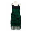 Vestido Fulvia Monti Negro y Verde Cesped- S 