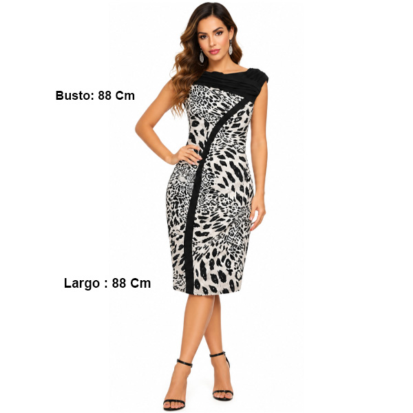 Vestido Caché Animal Print- S