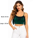 Top Fulvia Monti Verde Oscuro y Negro- S