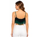 Top Fulvia Monti Verde Oscuro y Negro- S