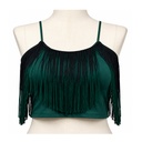 Top Fulvia Monti Verde Oscuro y Negro- S