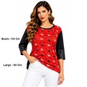 Sweater Fulvia Monti Rojo y Negro- L