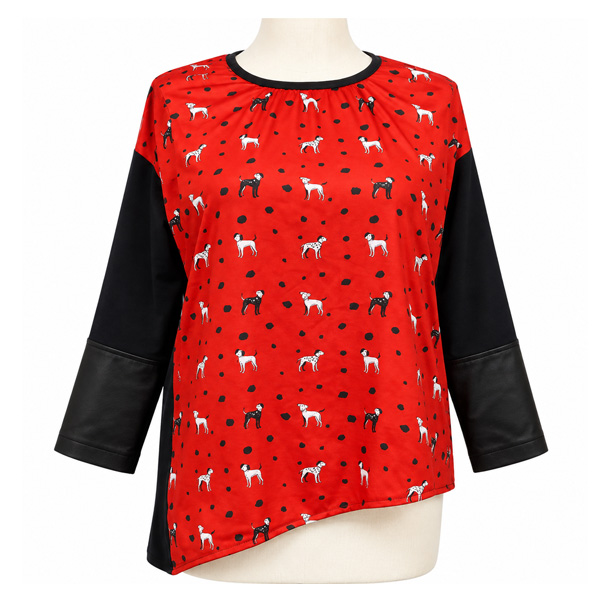 Sweater Fulvia Monti Rojo y Negro- L