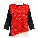 Sweater Fulvia Monti Rojo y Negro- L
