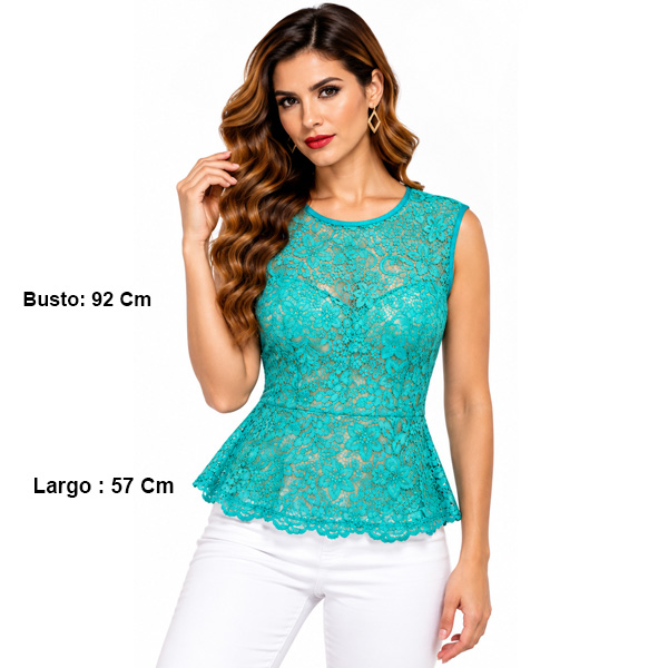 Blusa Guess Turquesa- S