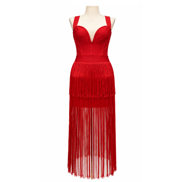 Vestido Rojo Intenso- M