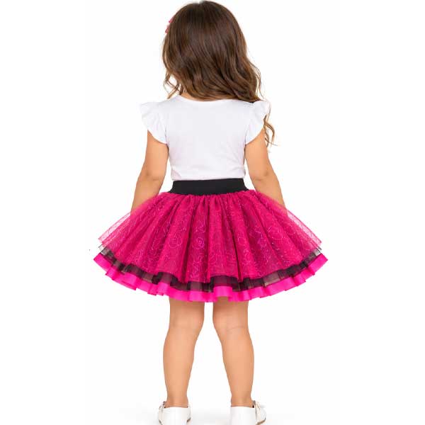 Falda Tutu Fucsia y Negro- 5