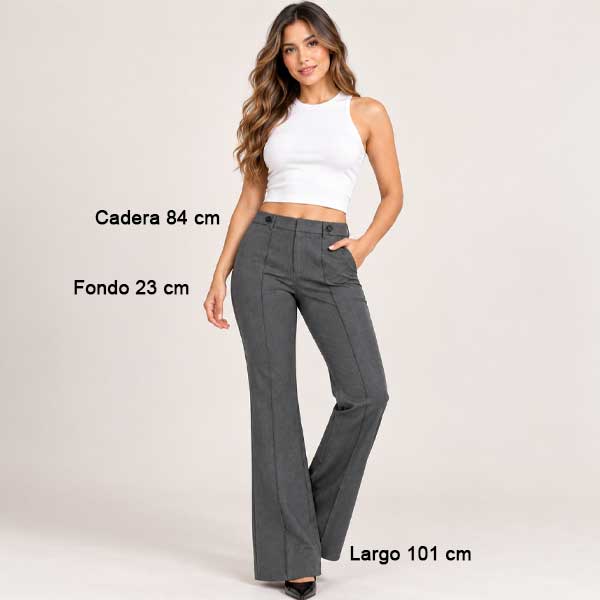 Pantalon de Vestir Gris- 32