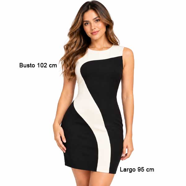 Vestido Sandra Darren Bicolor- M