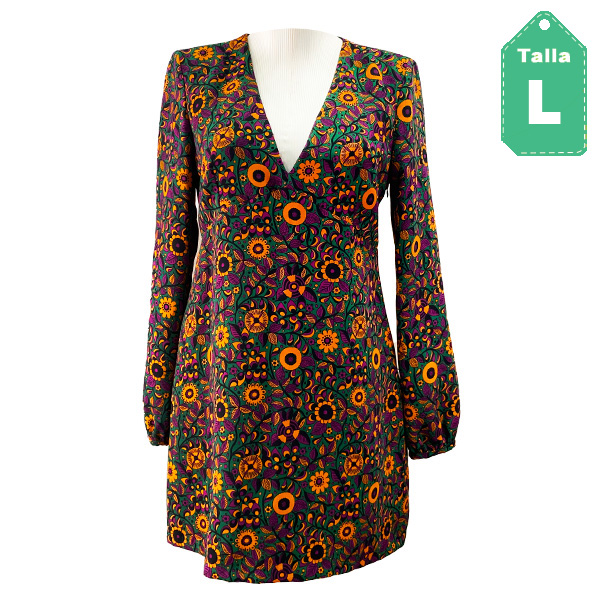 Vestido Zara Floral- L
