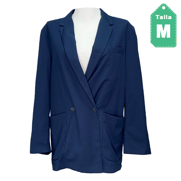 Blazer Mango Azul Marino- M