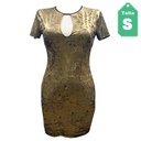 Vestido Forever21 Dorado y Negro- S