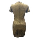 Vestido Forever21 Dorado y Negro- S