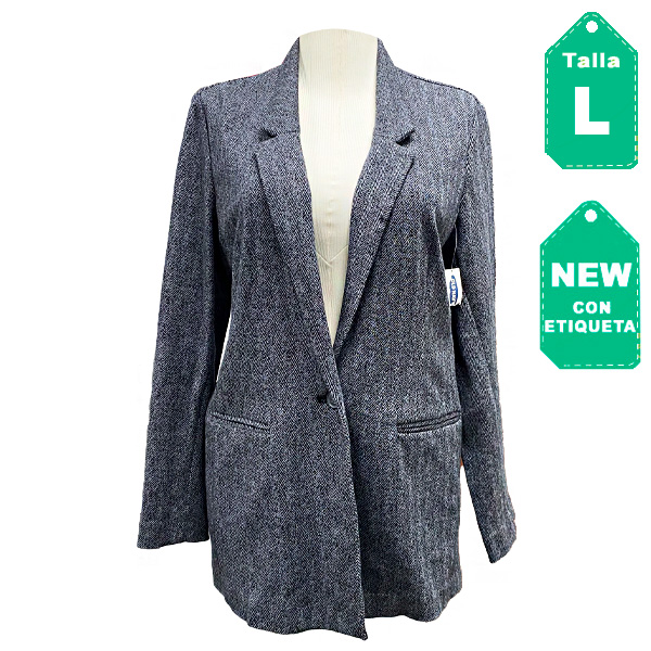 Blazer Old Navy Gris y Negro- L