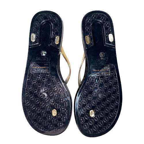 Sandalias Bamboo Negro y Dorado- 36