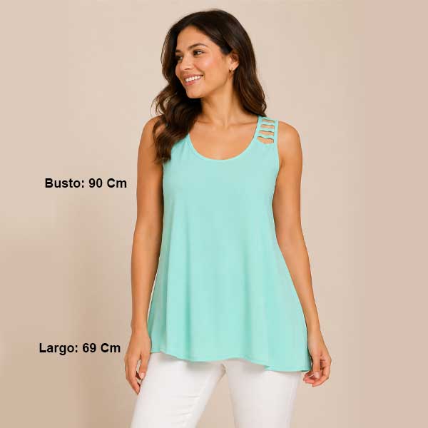 Blusa Entro Aquamarine - S